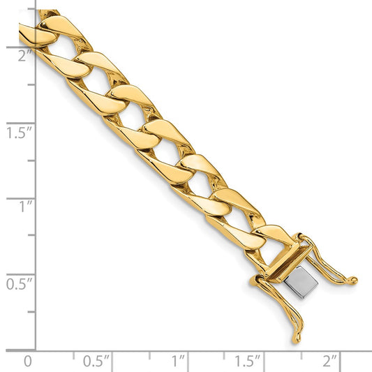 10k 7.9mm Hand-polished Fancy Curb Link 8 inch Bracelet