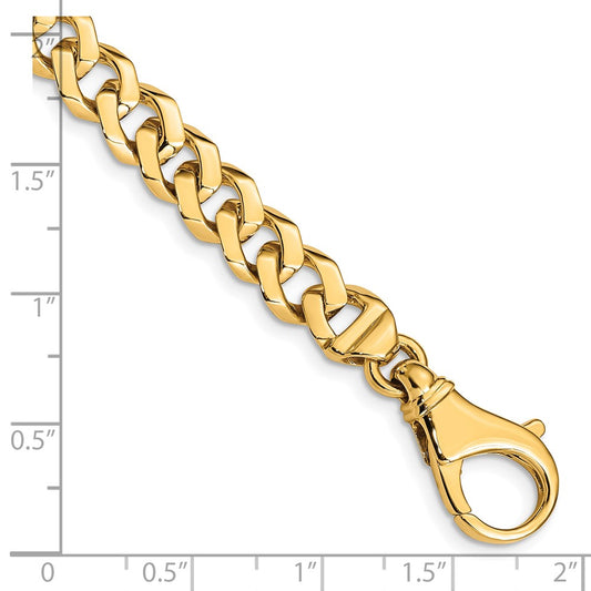 10k 8mm Hand-polished Fancy Curb Link 8 inch Bracelet