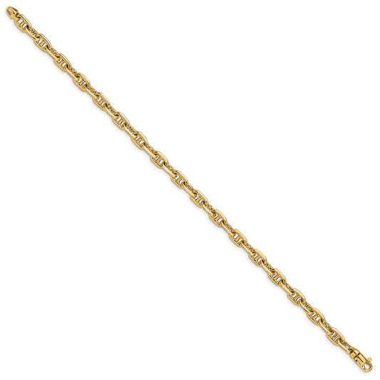 10k 5.1mm Hand-polished Fancy Link Bracelet