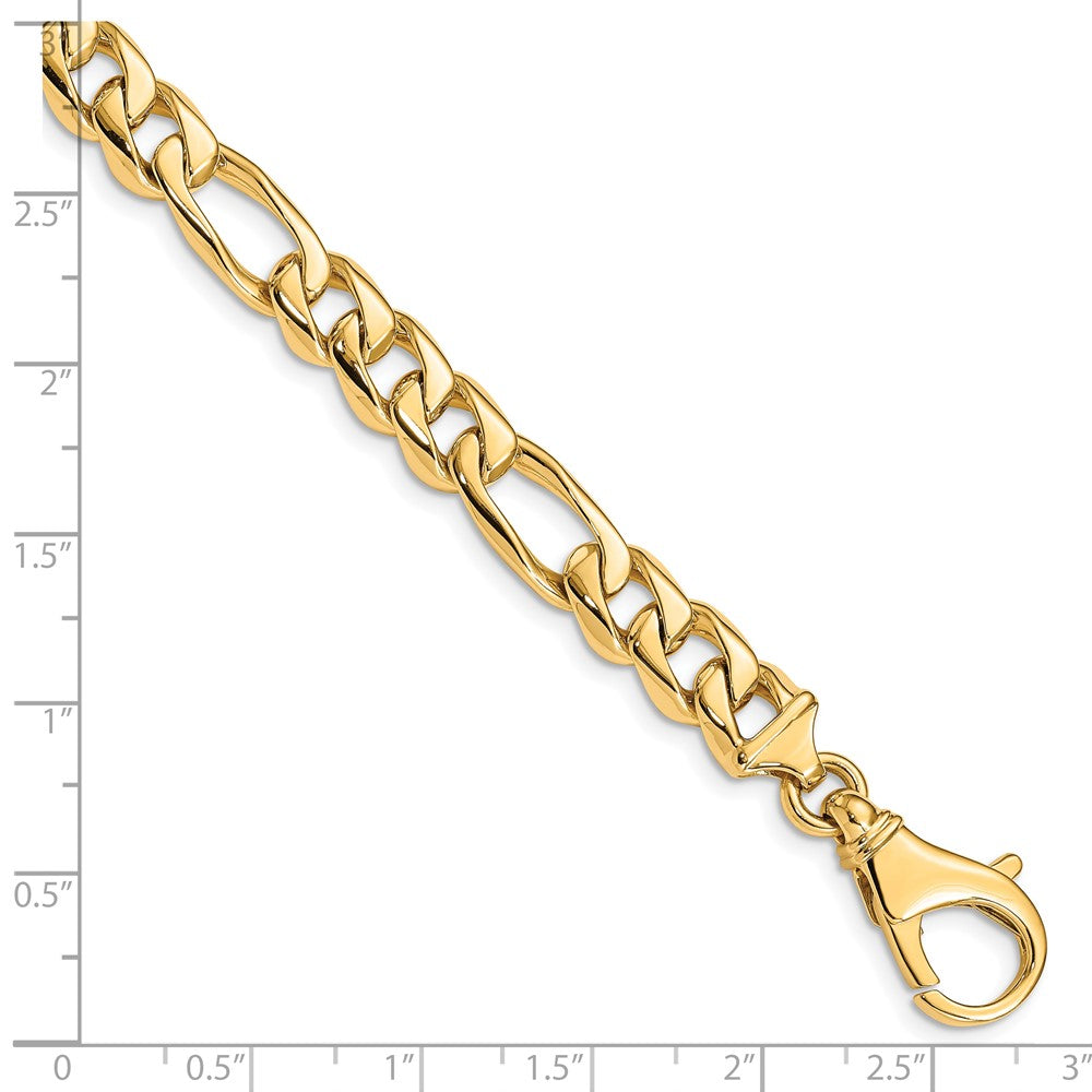 10k 8.5mm Hand Polished Fancy Link Bracelet