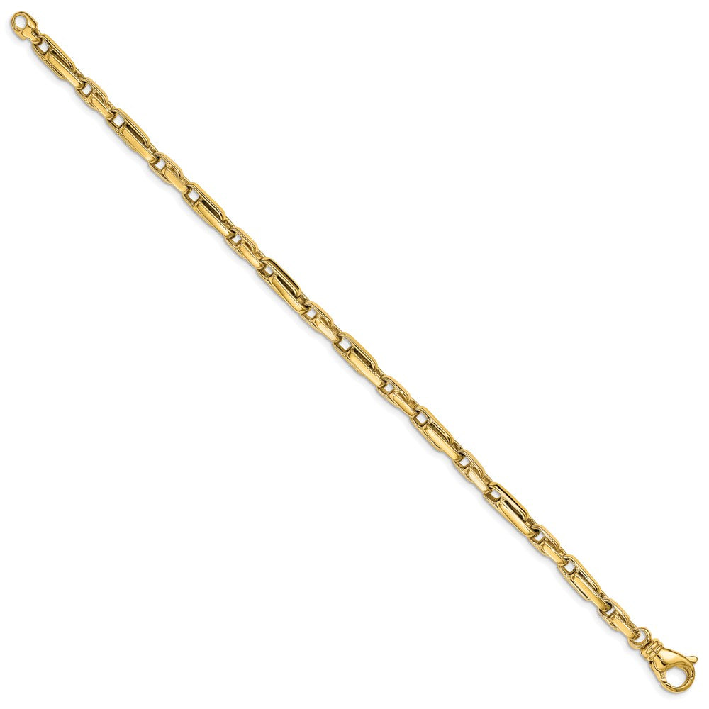 10k 5mm Hand-polished Fancy Link Chain