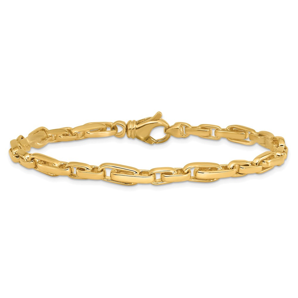 10k 5mm Hand-polished Fancy Link Chain