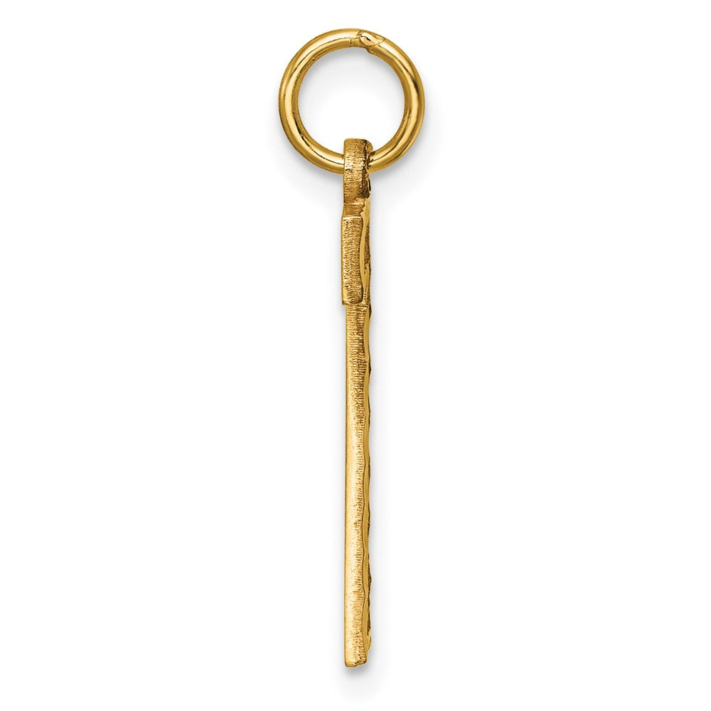 10ky Casted Large Diamond Cut Number 7 Charm