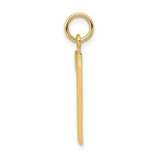 10k Large Polished Number 1 Charm