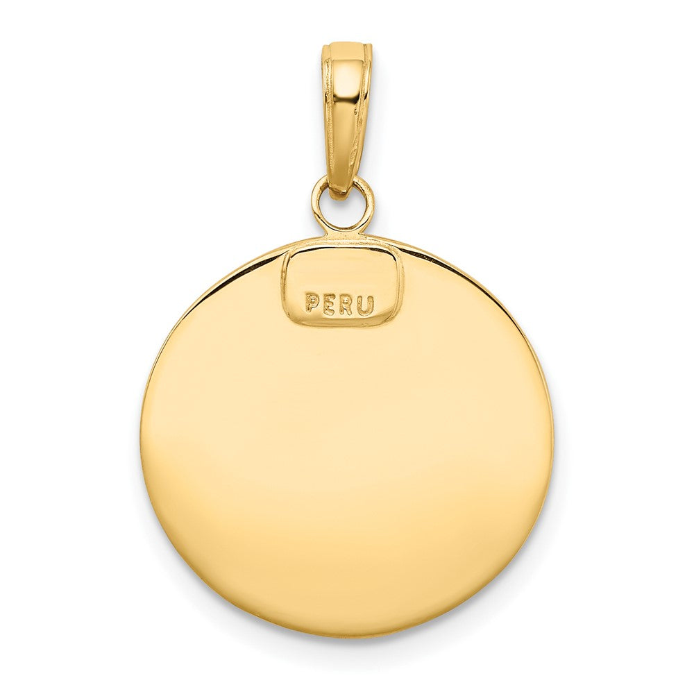 10k Saint Christopher Round Medal Pendant