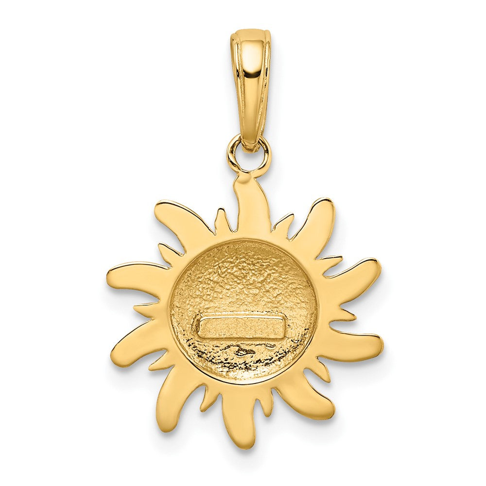 10k Polished Small Sun Charm
