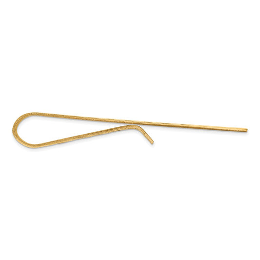 10k Mens Textured Tie Bar