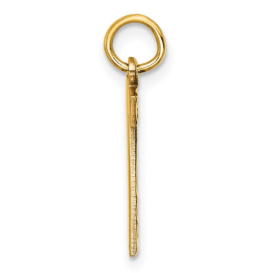 10ky Casted Medium Diamond-cut Number 7 Charm