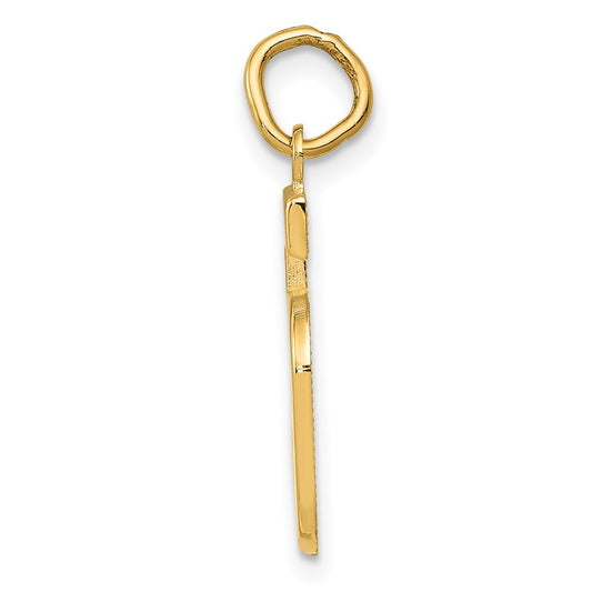 10k Medium Polished Number 5 Charm