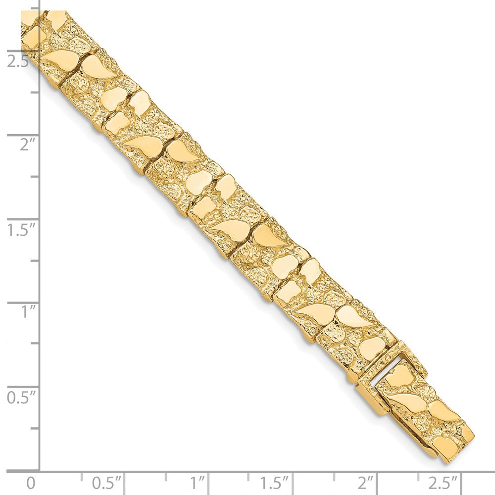 10k 10.0MM NUGGET Bracelet (Per Inch)