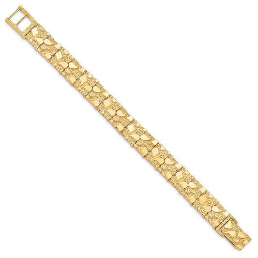 10k 12.0mm Nugget 8 inch Bracelet