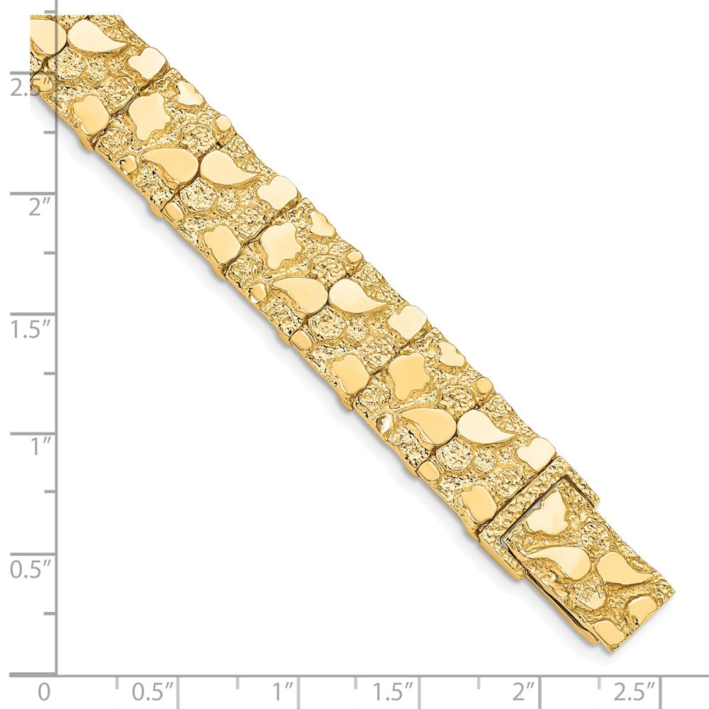 10k 12.0mm Nugget 7 inch Bracelet