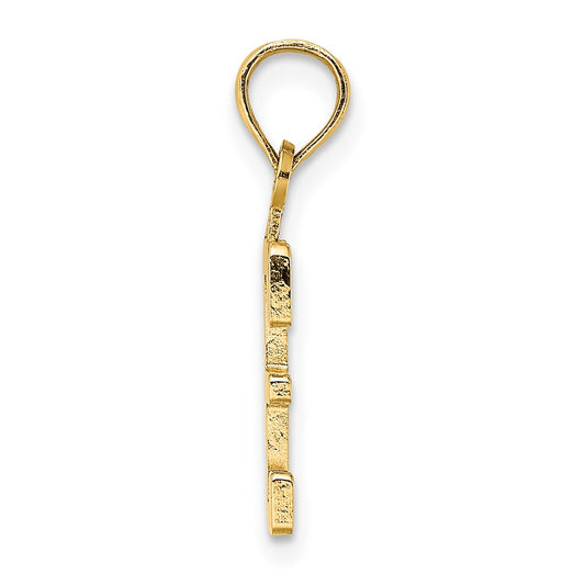 10k Small Number 3 Block Charm