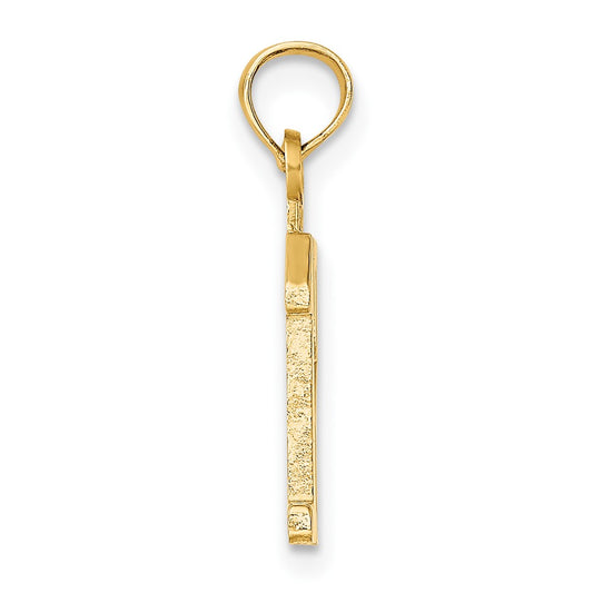 10k Small Number 12 Pendant