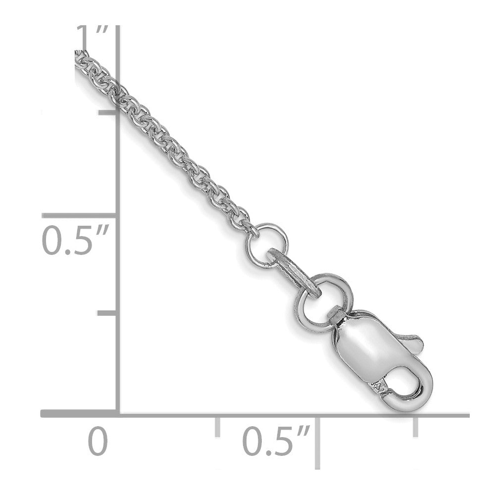 10k WG 1.4mm Round Open Link Cable Chain Anklet