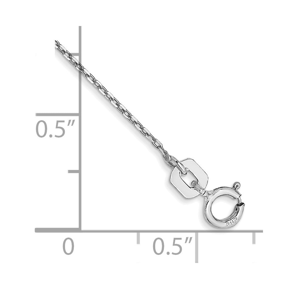 10k WG .8mm D/C Cable with Spring Ring Clasp Chain Anklet