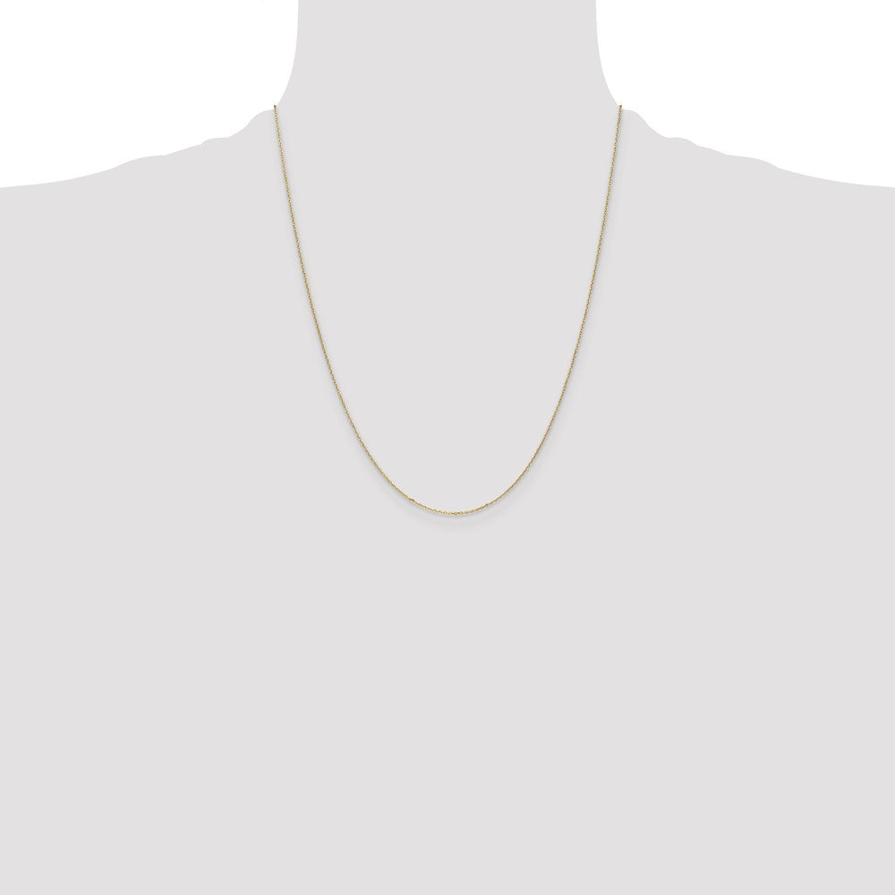 10k .8mm D/C Cable with Spring Ring Clasp Chain