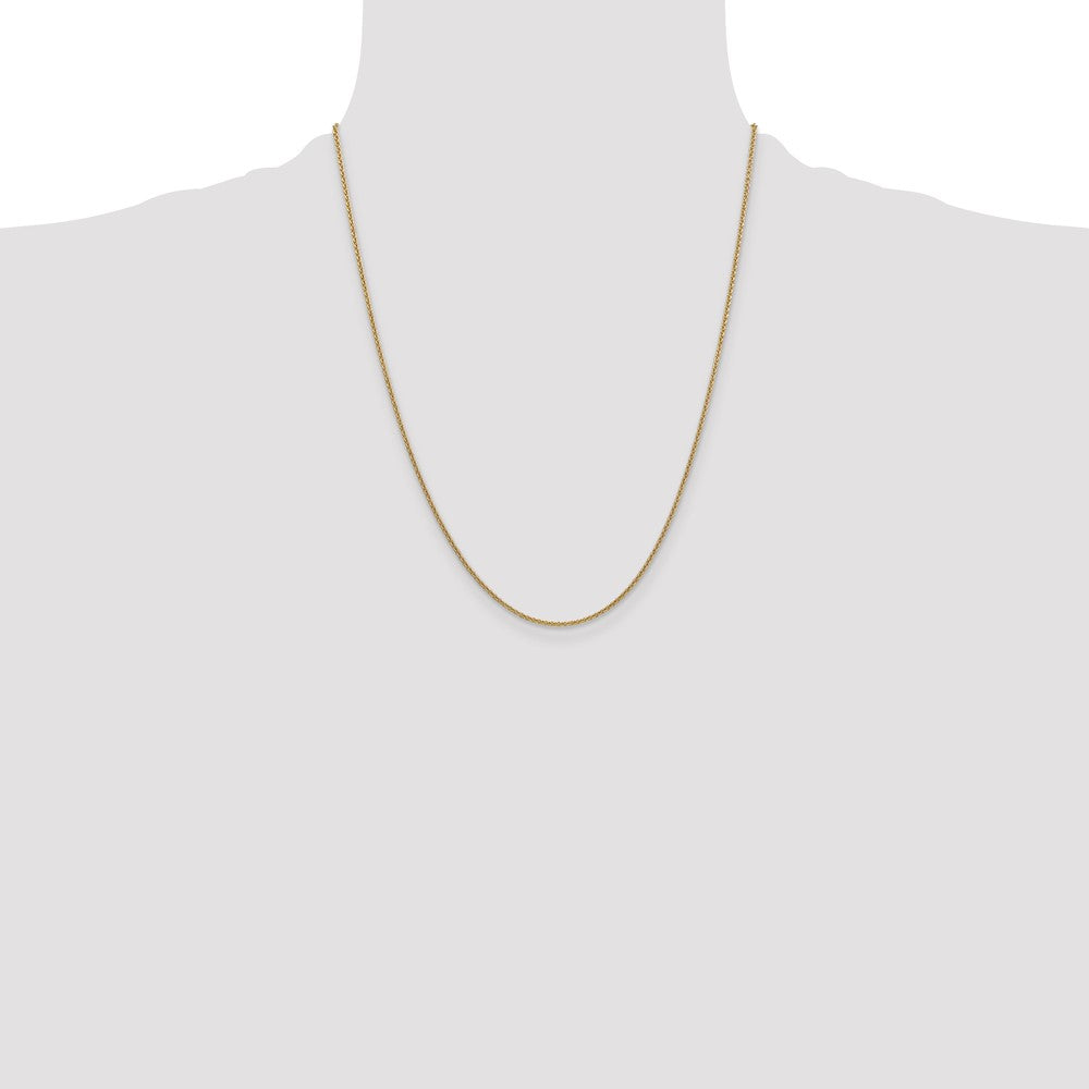 10k 1.4mm Round Open Link Cable Chain