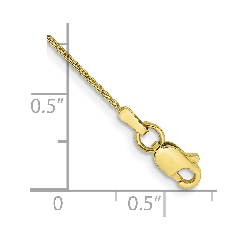 10k 1mm Parisian Wheat Chain Anklet
