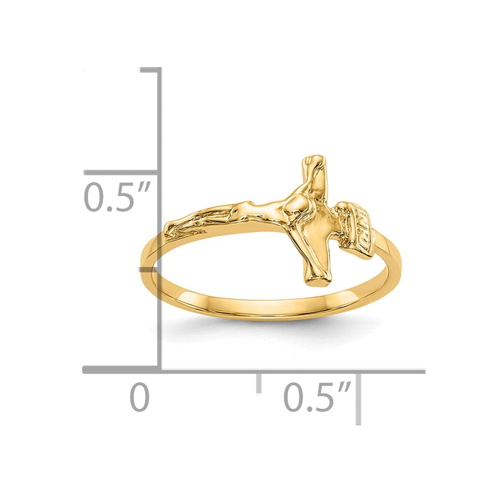 10k Childs Polished Crucifix Ring