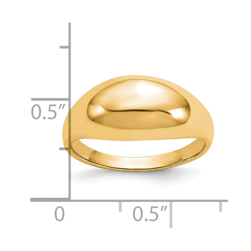 10K Yellow Gold Polished Dome Ring