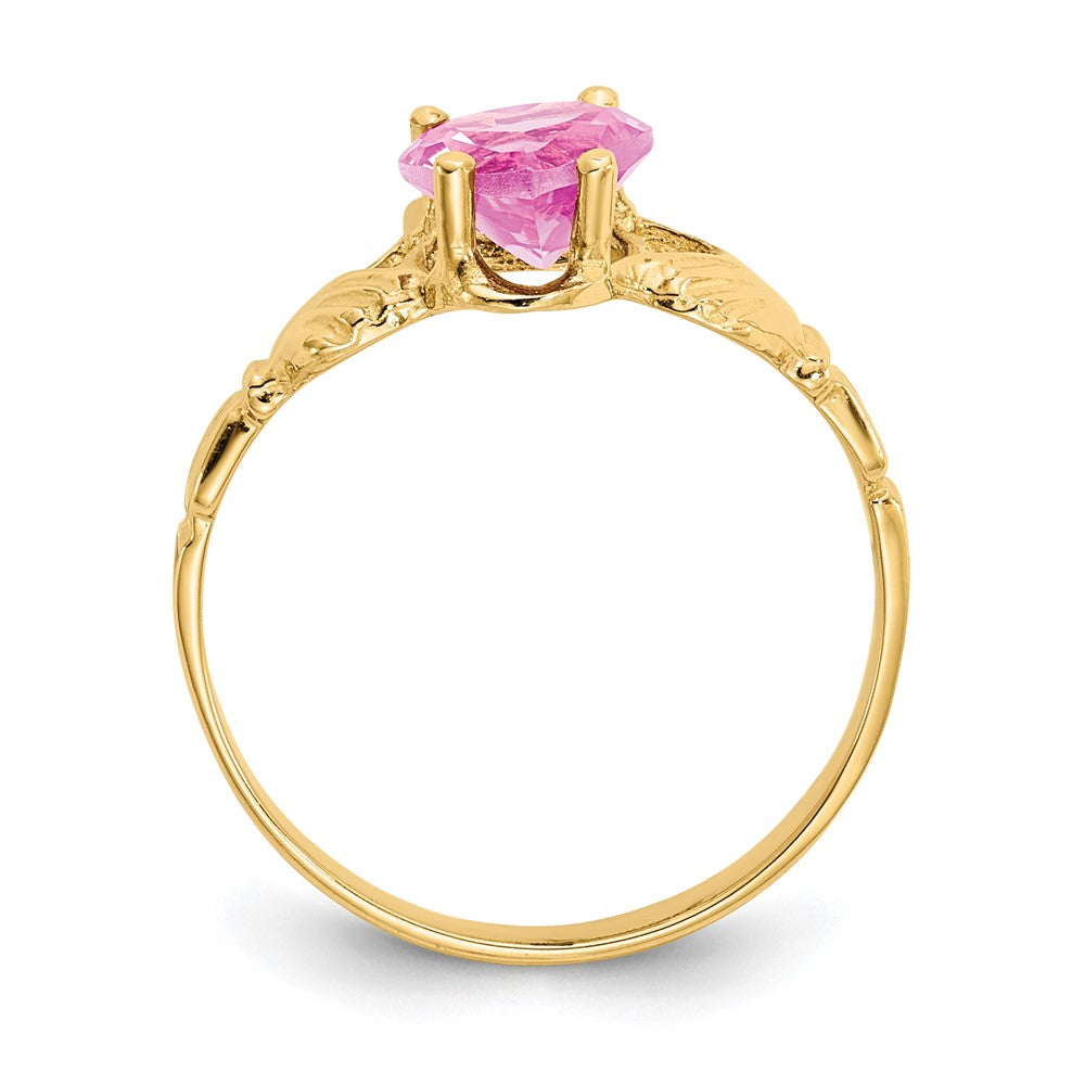 10k October Birthstone Claddagh Ring