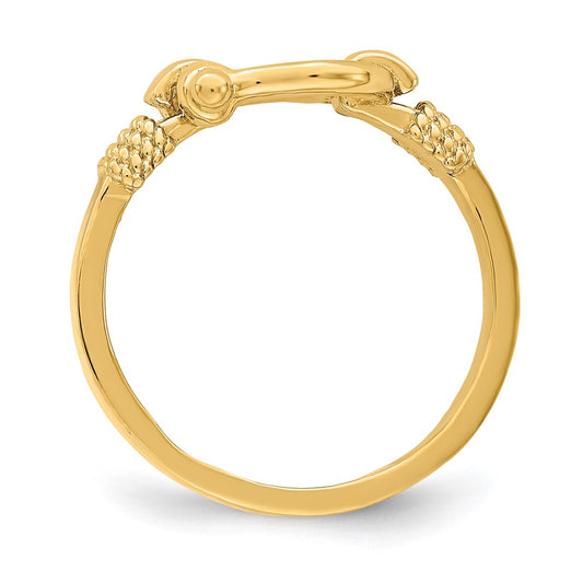 10K Shackle with Rope Edge Size 7 Ring