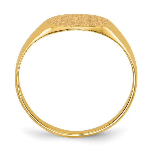 10k 8.5x9.5mm Oval Open Back Signet Ring