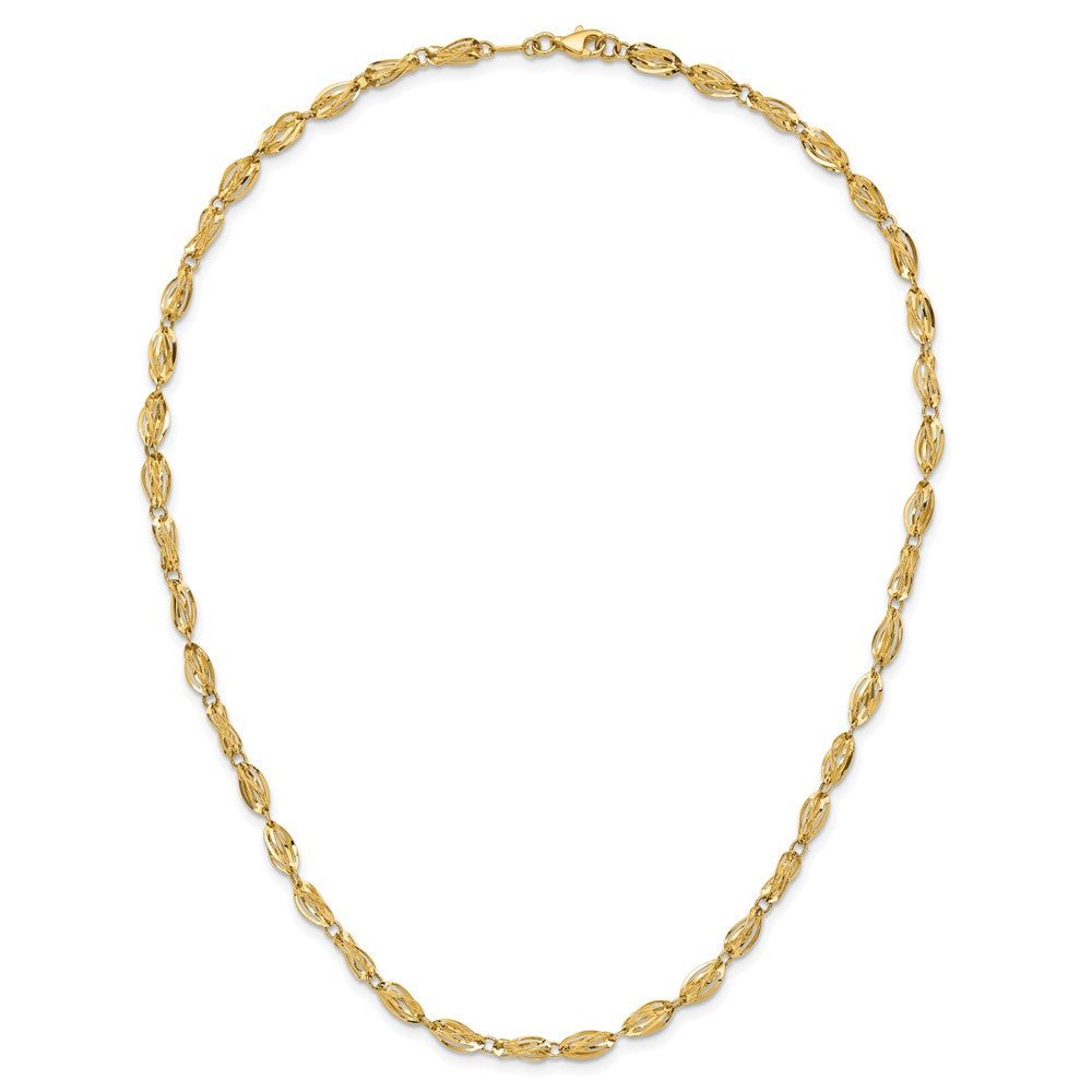 10k Fancy Link 18 inch Necklace