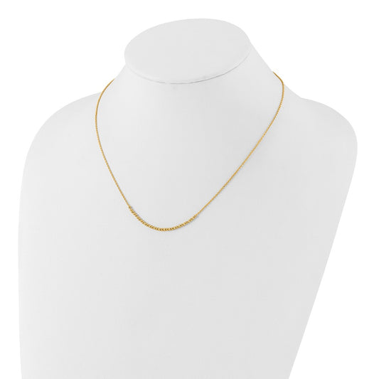 10K Diamond-cut Beaded 18 inch Necklace