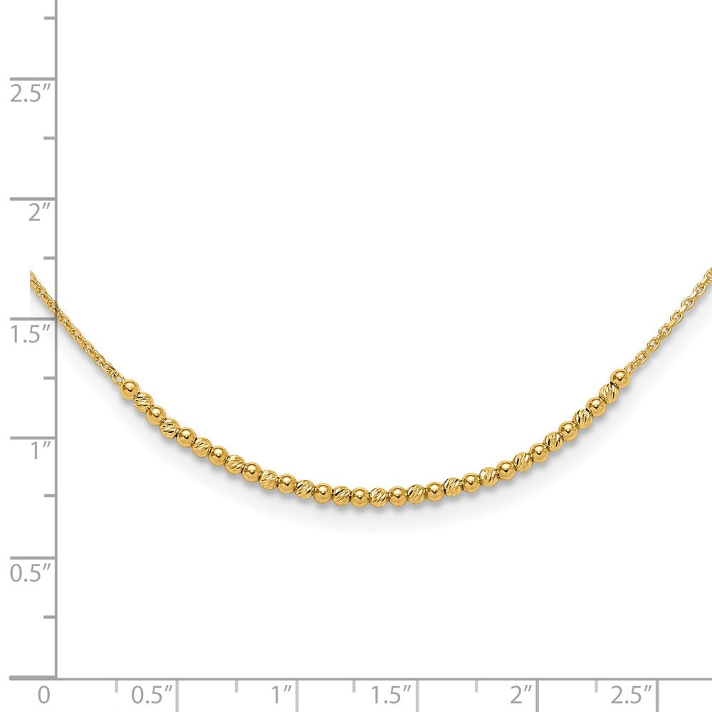 10K Diamond-cut Beaded 18 inch Necklace