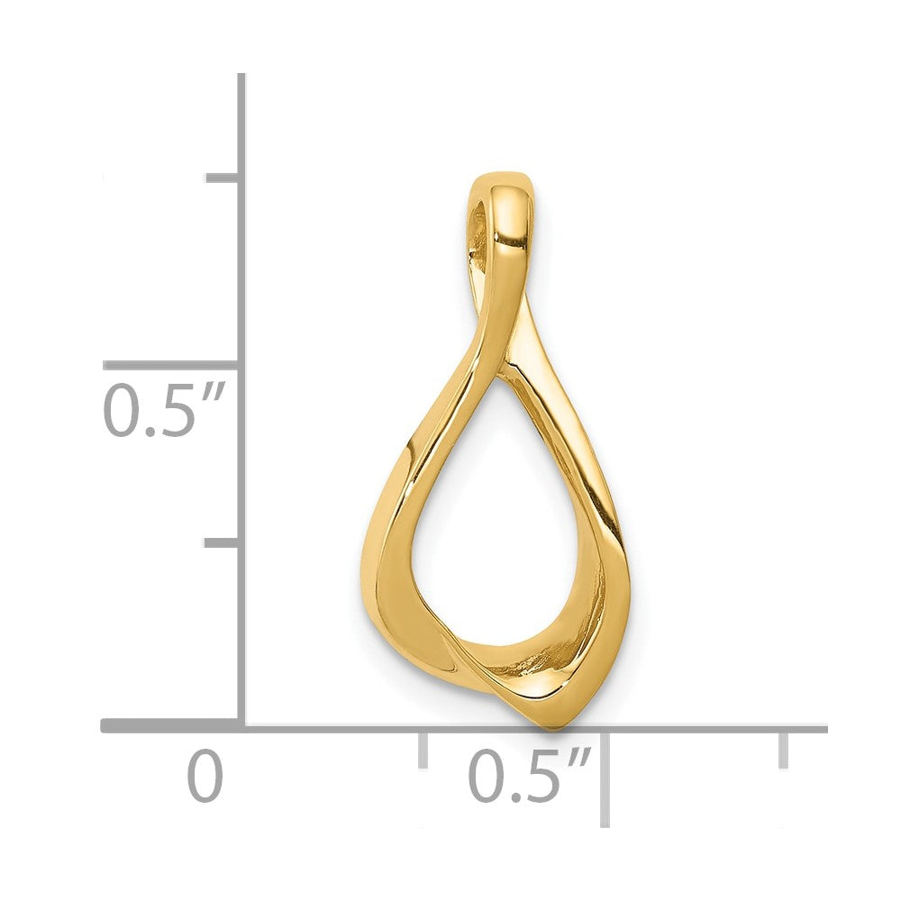 10K Fancy Teardrop Chain Slide