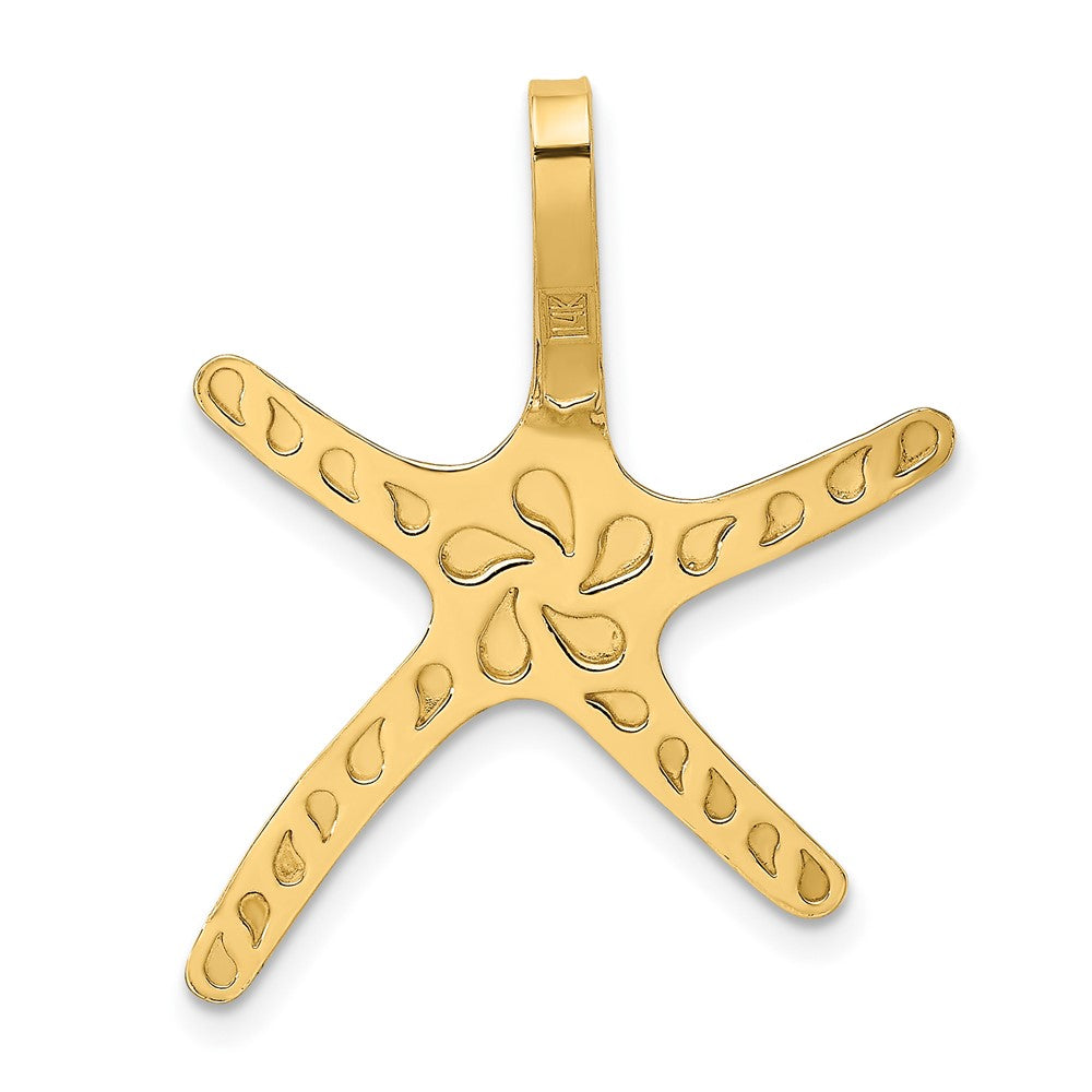 10k Polished Large Starfish Chain Slide