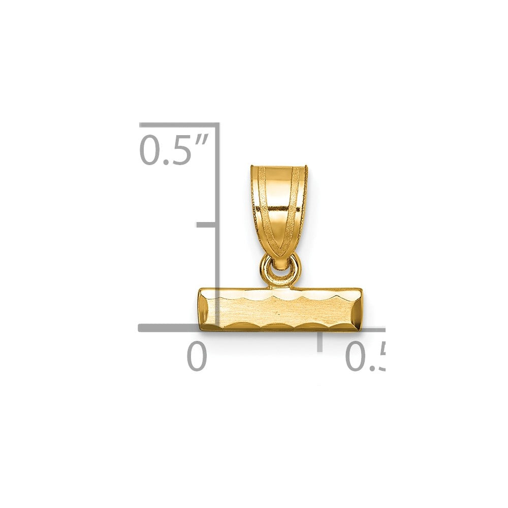 10ky Casted Small Diamond-cut Top Charm