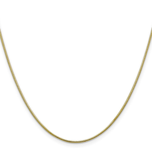 10k 1.1mm Round Snake Chain