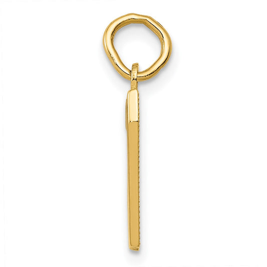 10k Small Polished Number 7 Charm