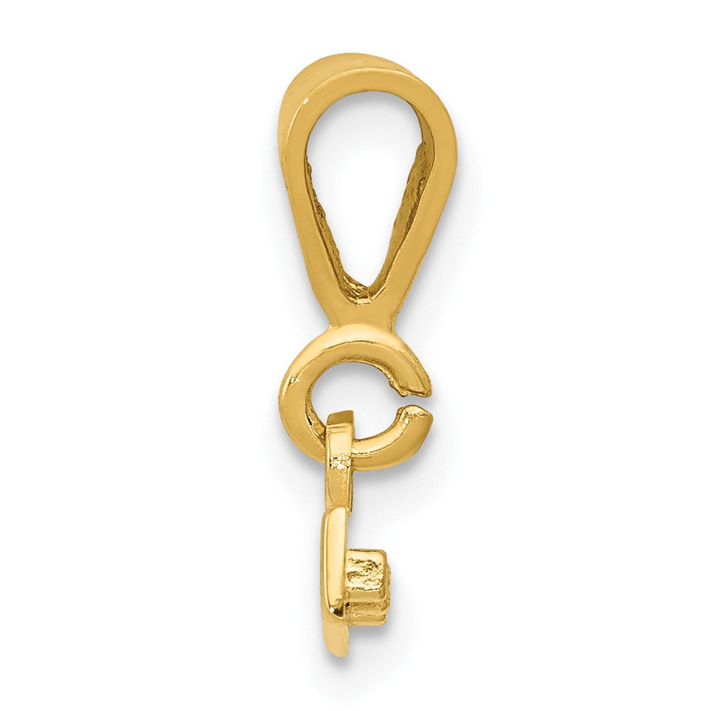 10ky Casted Small Polished Top Charm