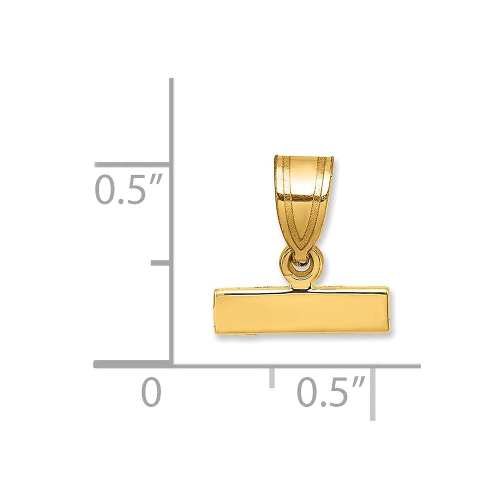 10ky Casted Small Polished Top Charm