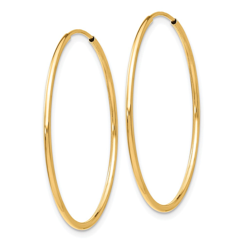 10k Polished Endless Tube Hoop Earrings