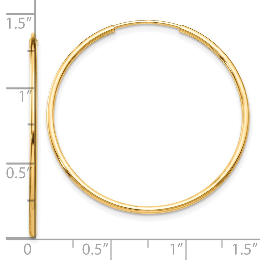 10k Polished Endless Tube Hoop Earrings