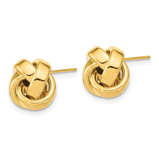 10k Polished Large Love Knot Post Earrings