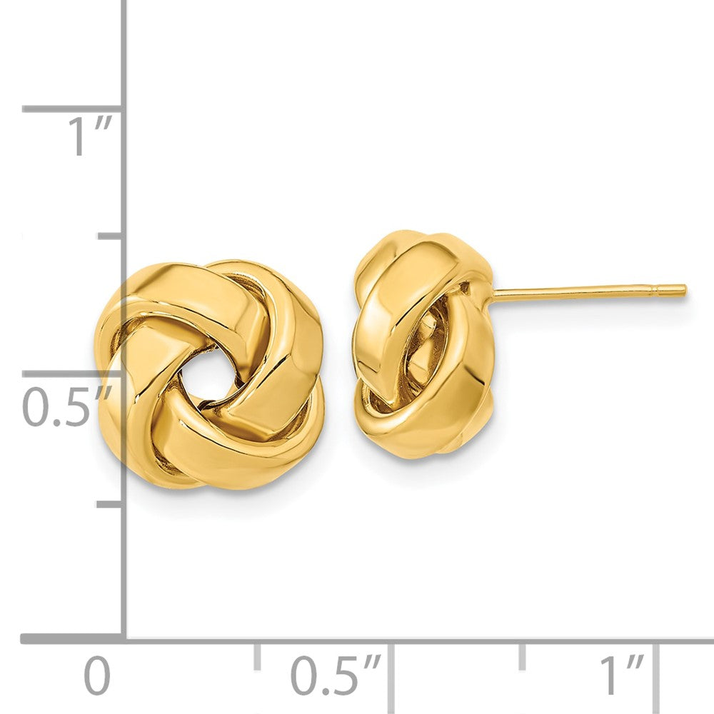 10k Polished Large Love Knot Post Earrings