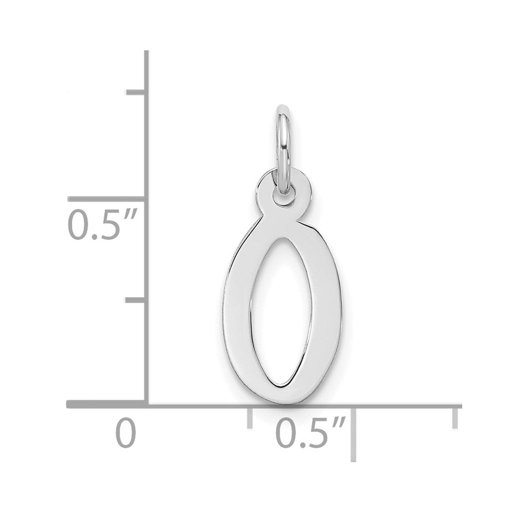 10kw Large Slanted Block Initial O Charm