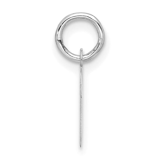 10k White Gold Small Script Initial P Charm