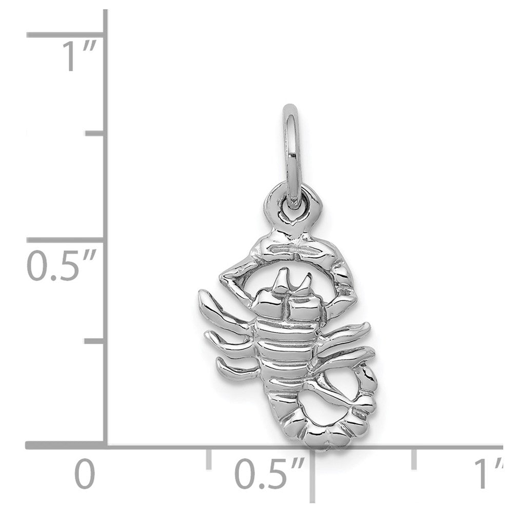 10k White Gold Scorpion Charm