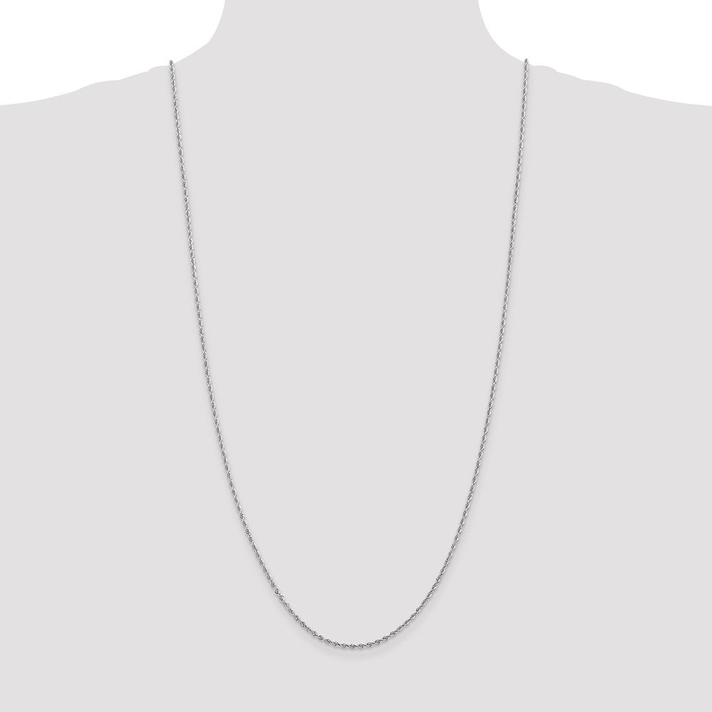 10k White Gold 2.0mm D/C Quadruple Rope Chain