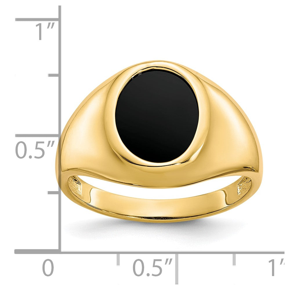 10k Onyx Mens Ring