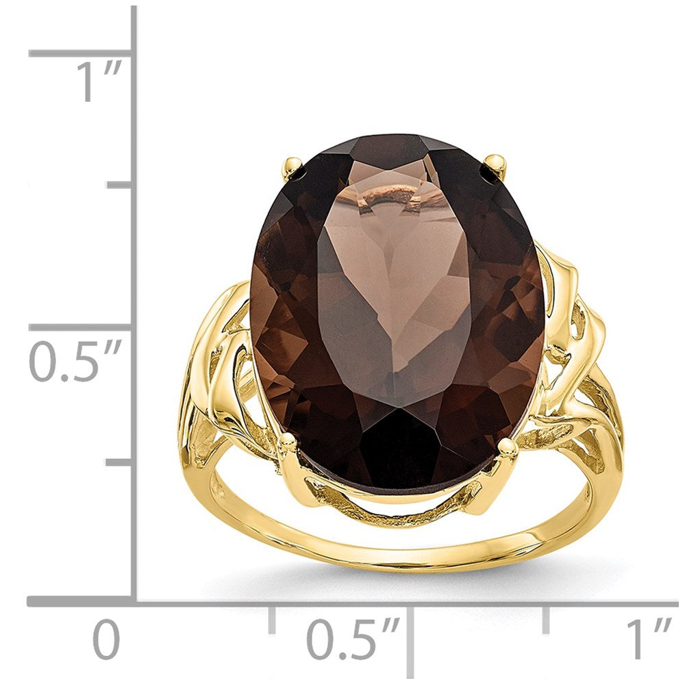 10k Smoky Quartz Ring