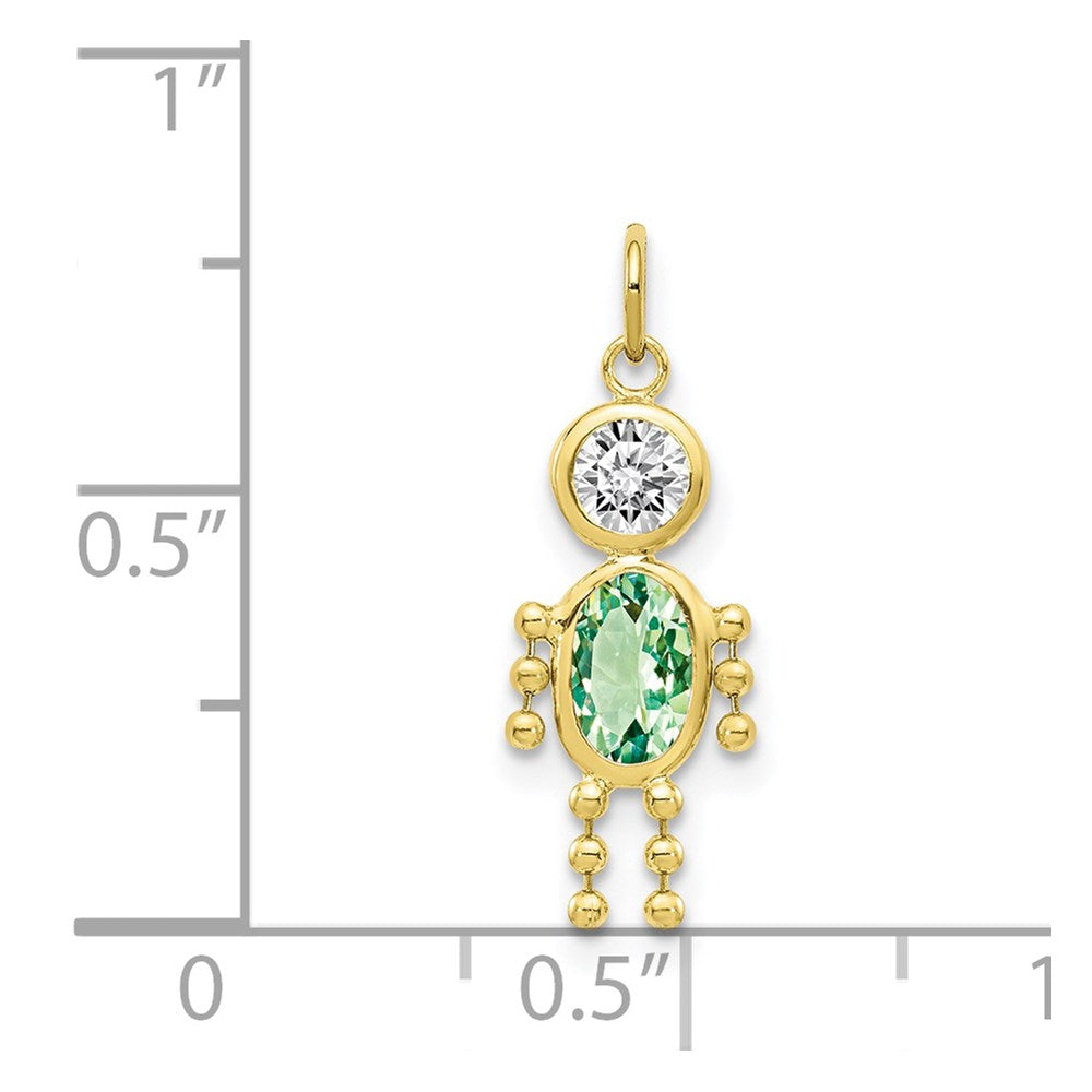 10k August Boy Birthstone Charm