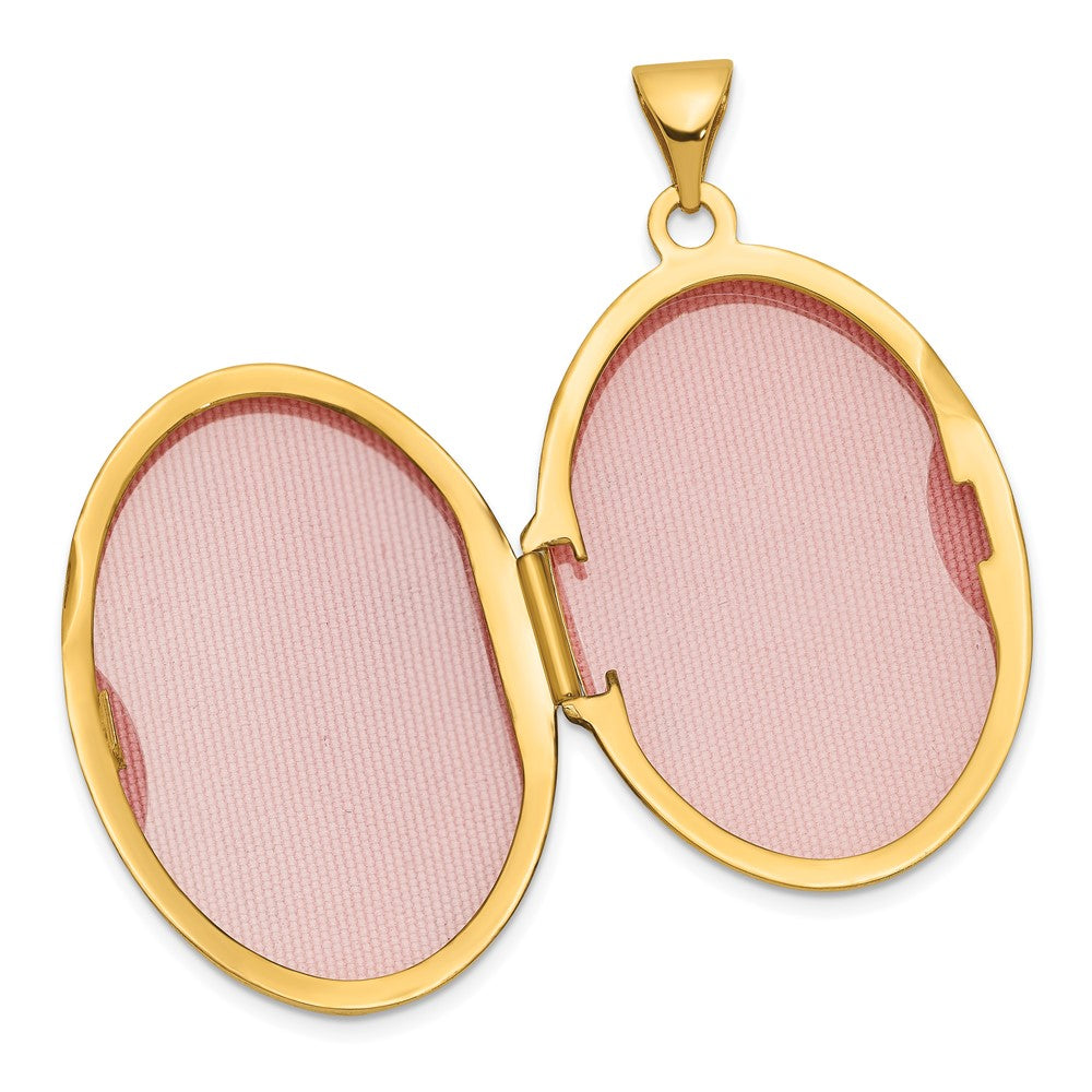 10k 26mm Domed Scroll Oval Locket